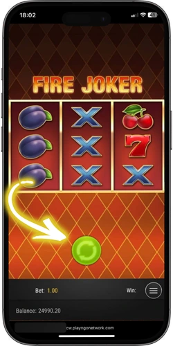 Fire Joker slot demo spinknop indrukken voor gratis ronde