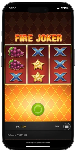 Fire Joker demo gratis spelen startscherm mobiele versie